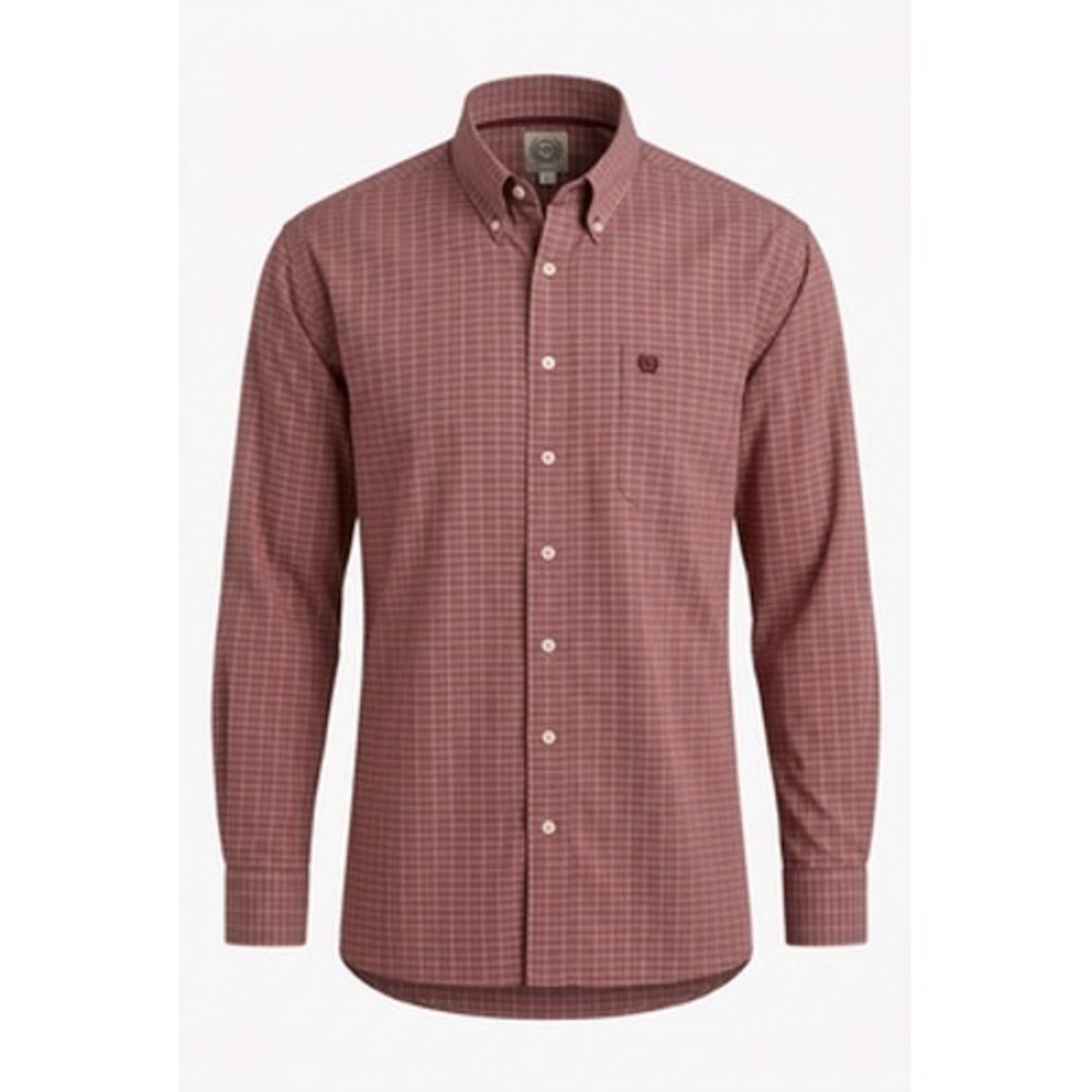 Cinch Shirt Mens Large Red Check Button Down Western Long Sleeve Rodeo